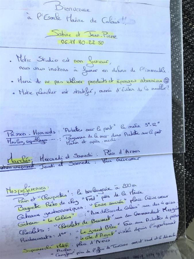 Escale Marine A Calais 4 Etoiles Lejlighed Eksteriør billede